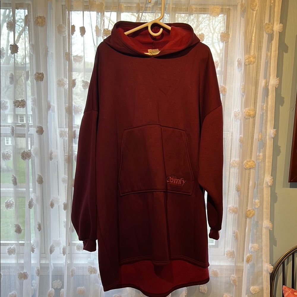 Comfy USA Oversized Maroon Hoodie